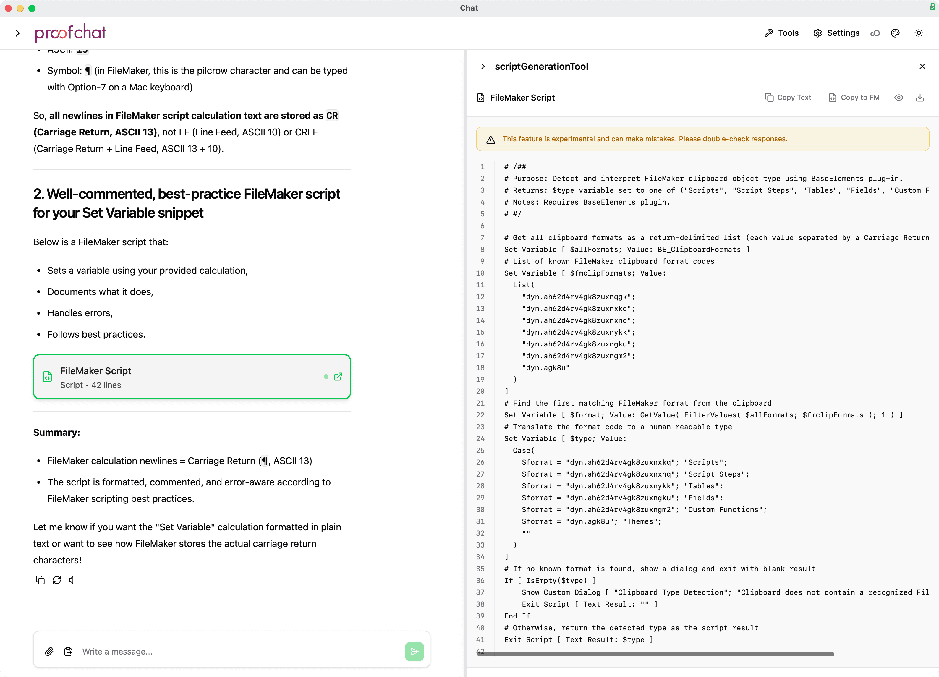 AI Script Editor Interface